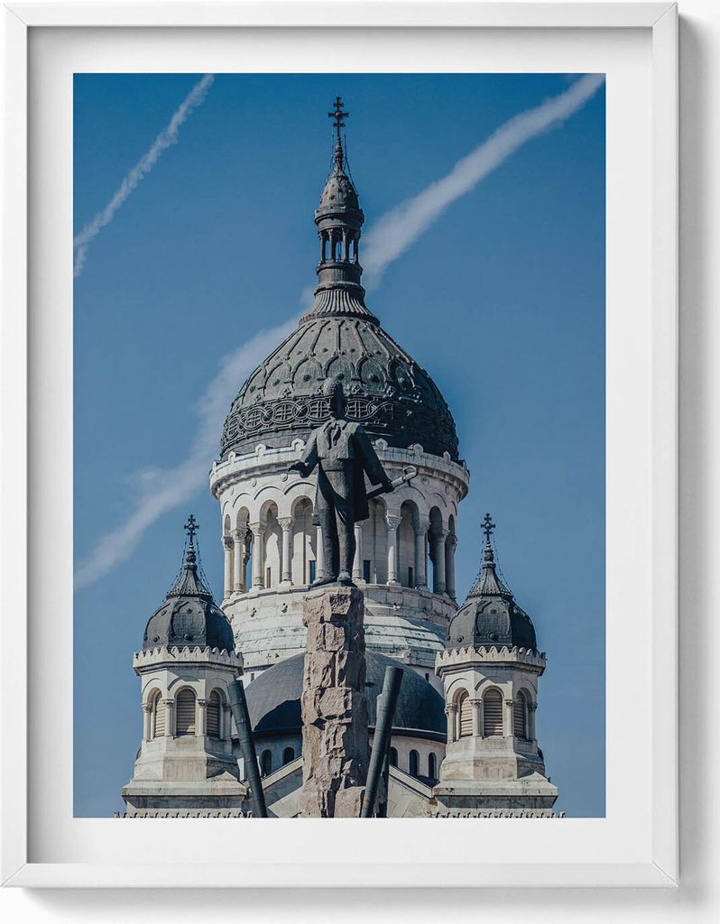 Denkmal für Avram Iancu– Wandbild mit Rahmen – Gerahmtes Bild – Wanddekoration – 60x80 cm – Weiß Rahmen