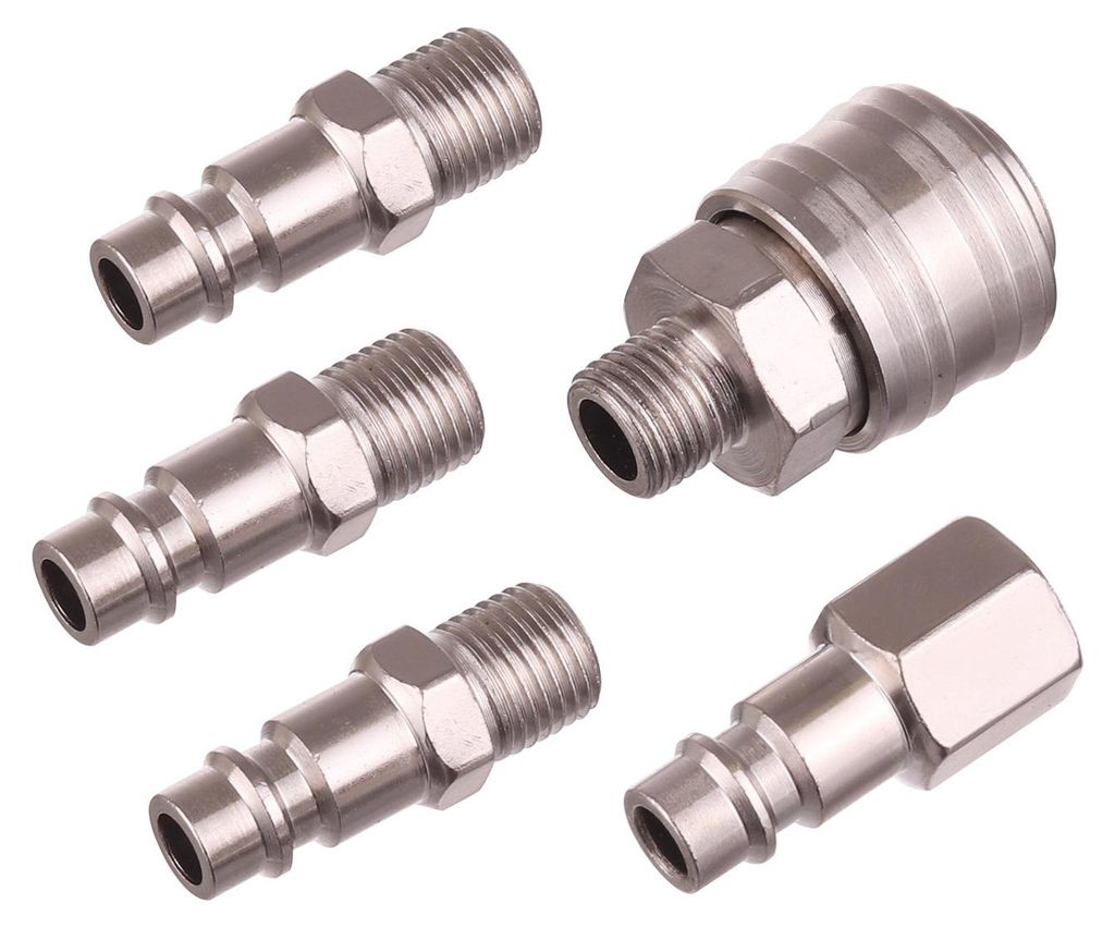 Schnellkupplungssatz 1 Stk. Stecker 4 Stk. Pneumatikwerkzeuge Kompressor