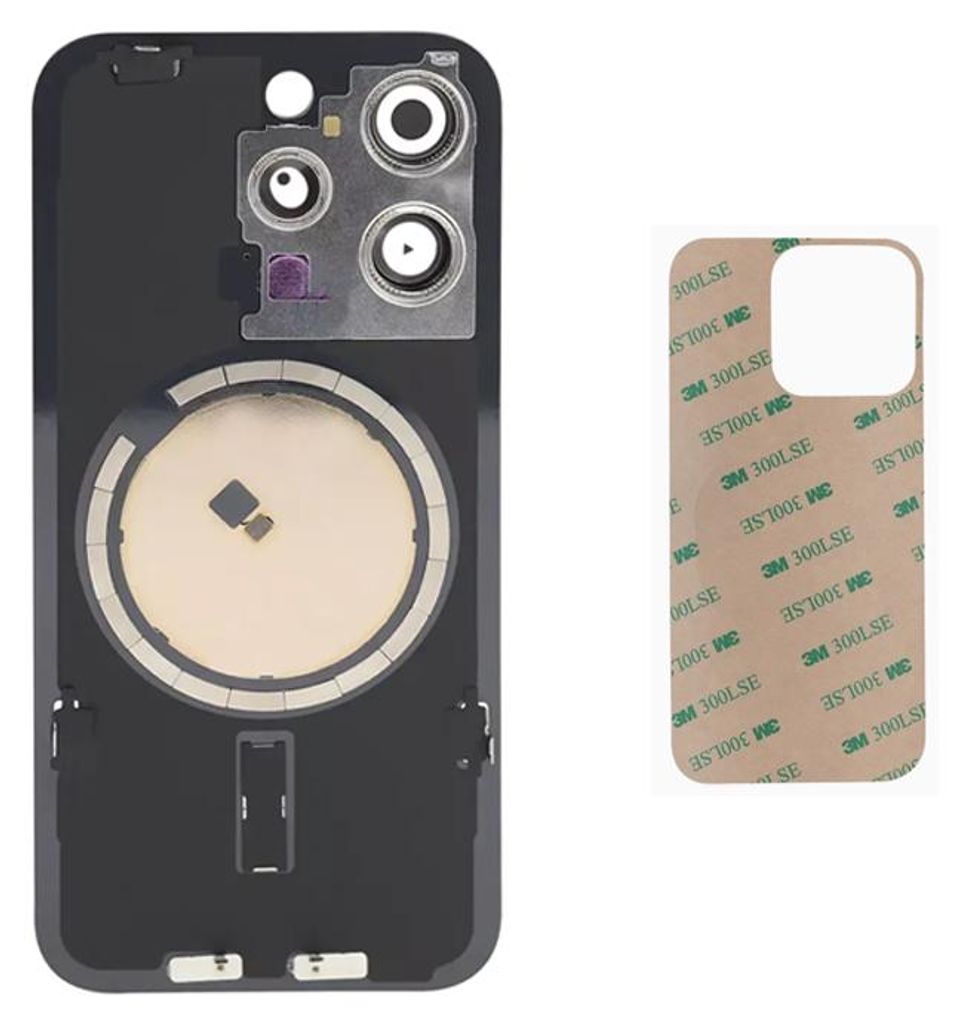 OEM iPhone 15 Pro Akkudeckel Backcover Rückseite Glas Schwarz