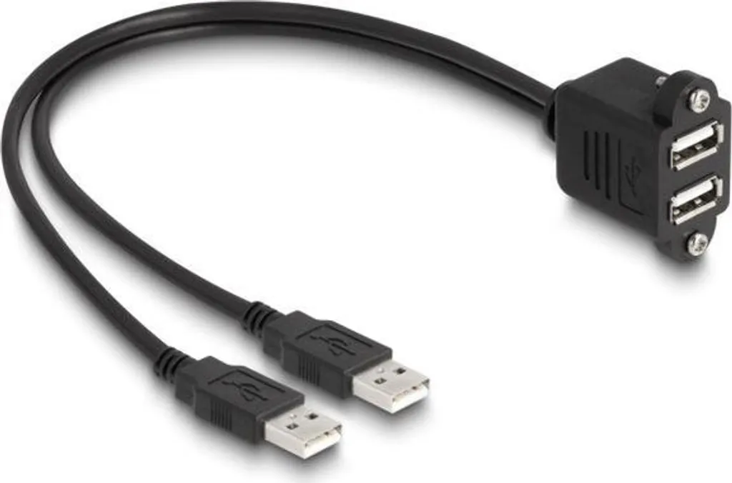DELOCK Cavo USB 2.0 da 2x USB Tipo-A maschio a 2x USB Tipo-A femmina