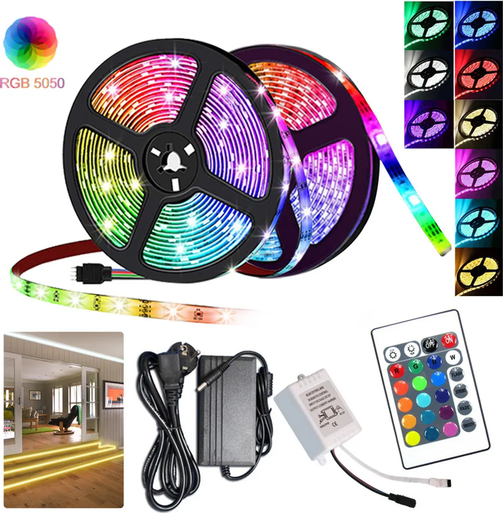 Illuminazione d'Accento SWANEW: Striscia LED 10M RGB per Interni