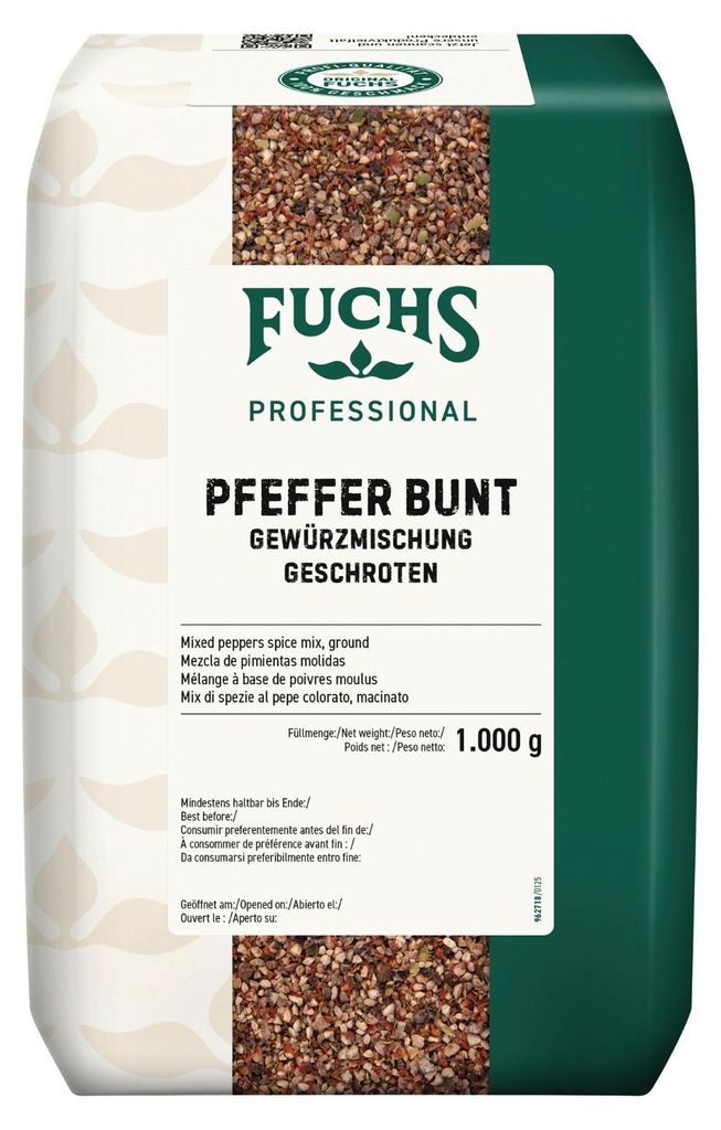 Fuchs 380785007 Fuchs bunter Pfeffer geschroten Gewürz, 1,0 Image du produit 