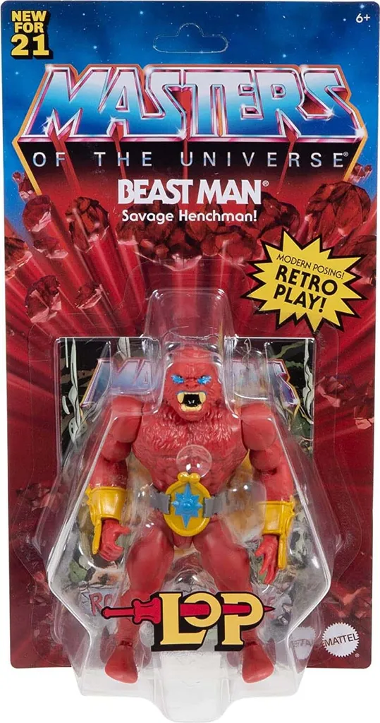 Figurine articulée Beast Man Les Seigneurs du Pouvoir retro 80s