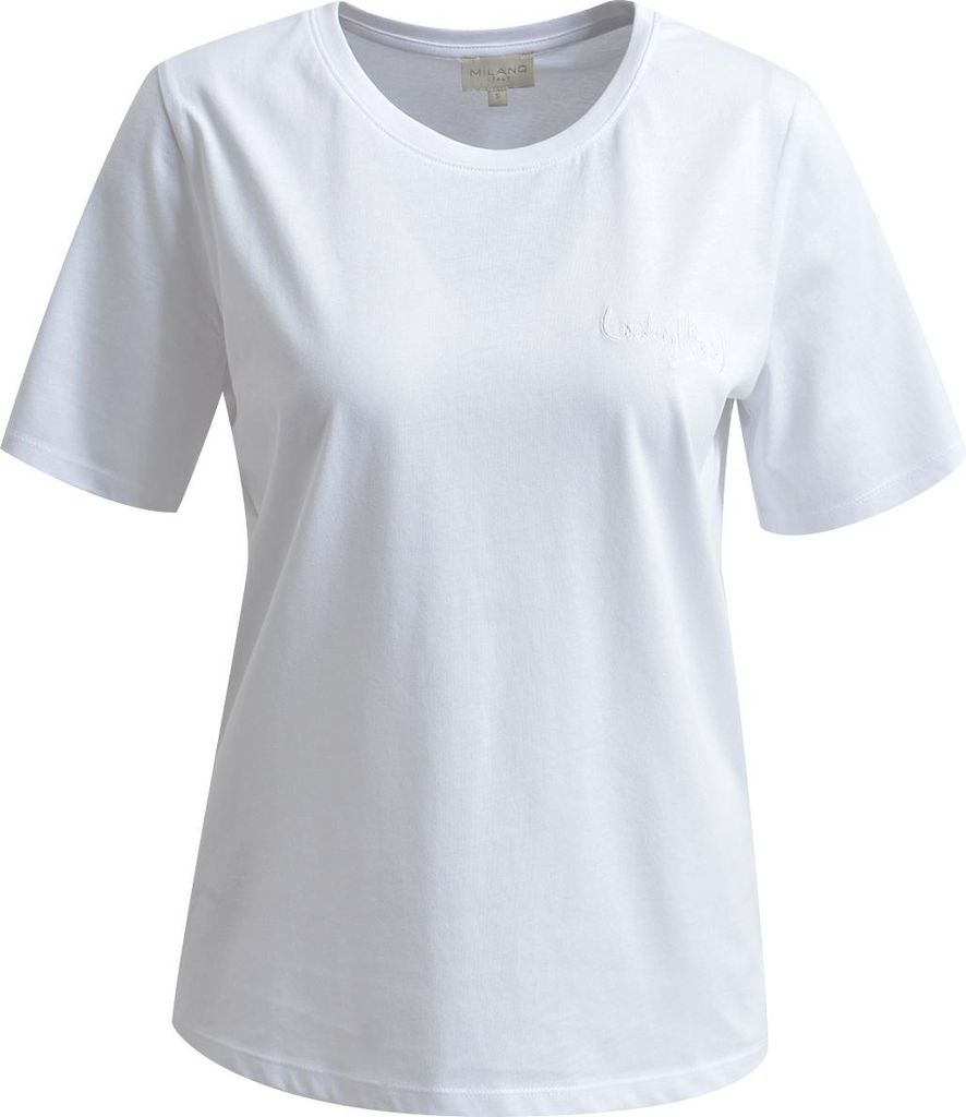 Milano (21) T-SHIRT WITH ROUND NECK, WHITE 100 100 M