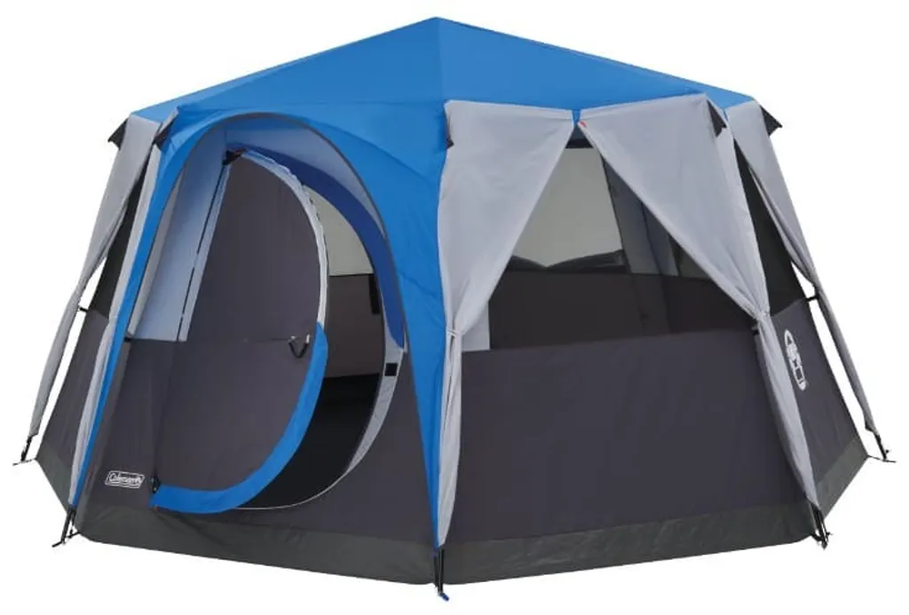 Tente de Festival et Camping Coleman Octagon 8 Bleue Spacieuse 8 Places