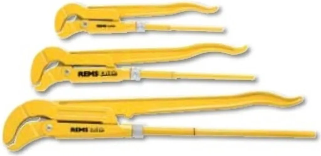 REMS 116X02 R Clé serre-tube 90° jaune 7,8 cm en fer robuste léger