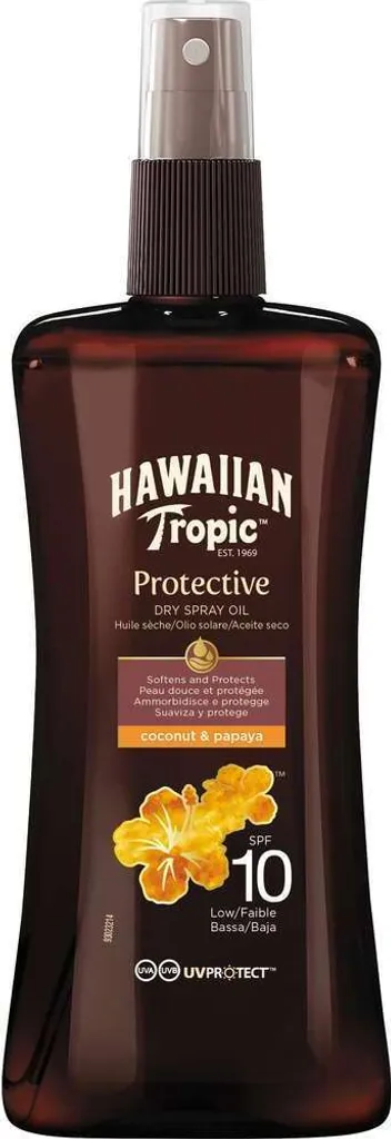 Hawaiian Tropic Olio Solare Secco SPF 10 200ml | Spray Abbronzante
