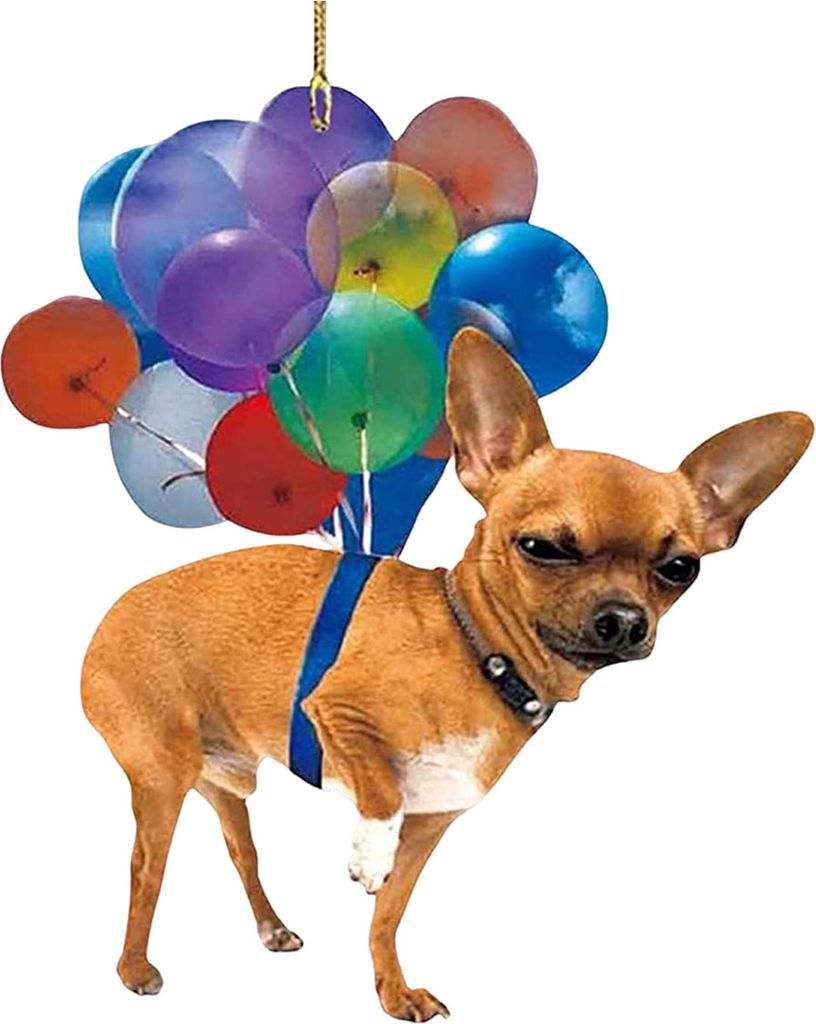 Auto-Anhänger, Ballon, Katze, Hund, hängendes Ornament mit Schlüsselband, einfach aufzuhängen, realistisch aussehendes, bezauberndes Tier-Ornam...