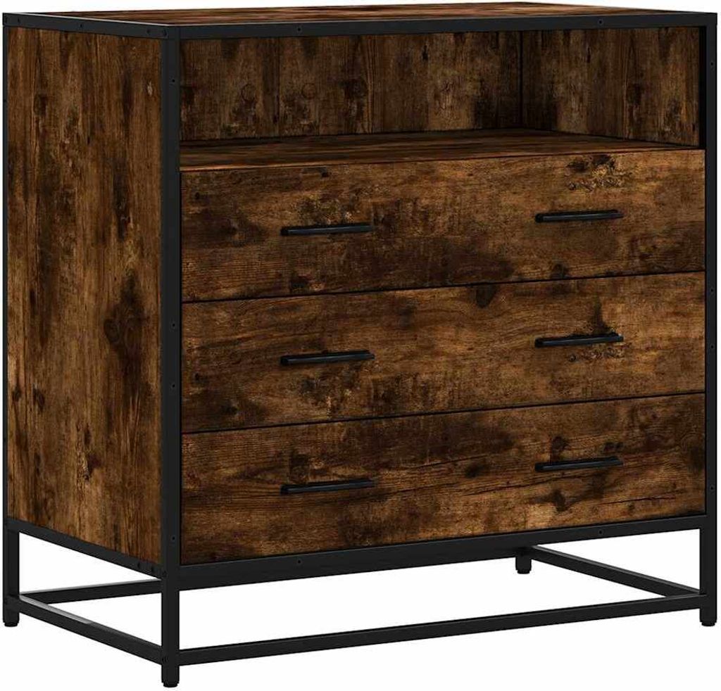 Schubladenschrank Räuchereiche 70x41x70 cm Holzwerkstoff