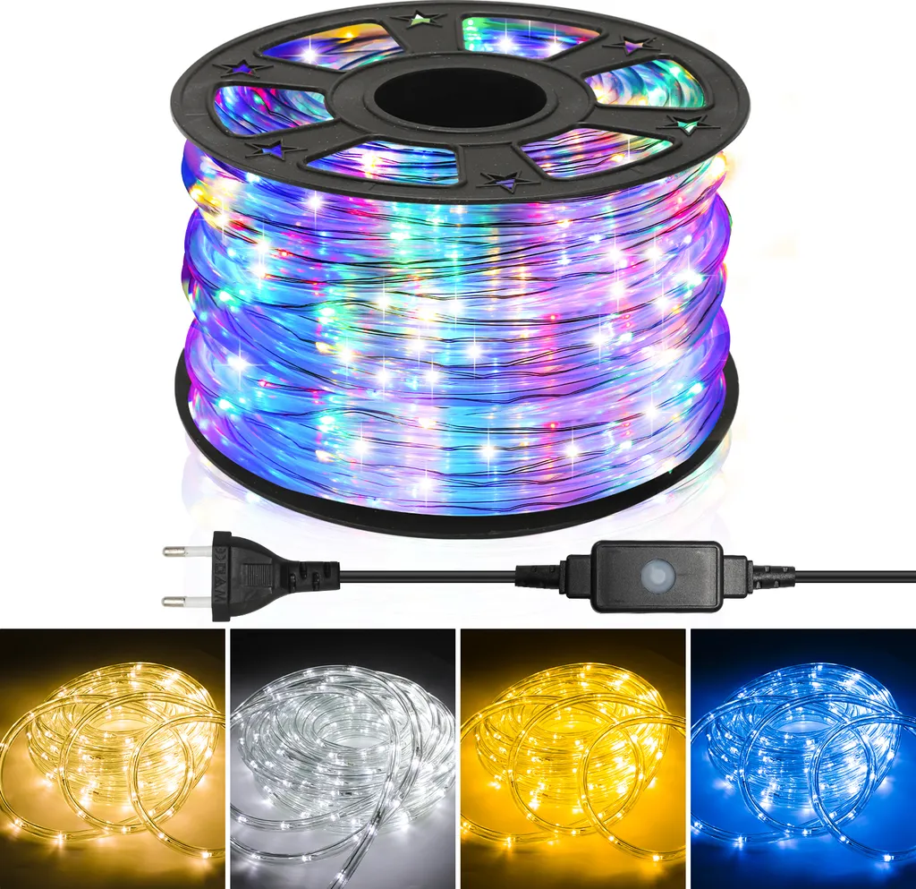 TolleTour LED corda luminosa illuminazione stringa colorata 30 metri LED per interni/esterni illuminazione natalizia decorazione luce corda