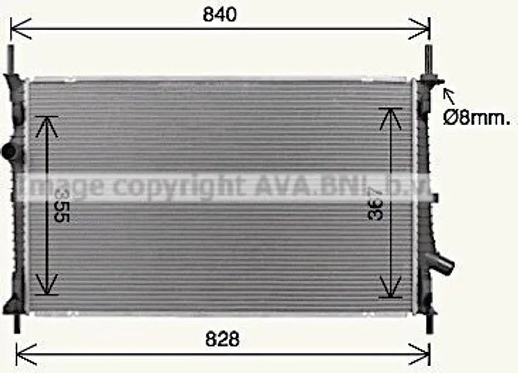 Radiateur de refroidissement moteur Transit V363 et Tourneo Custom