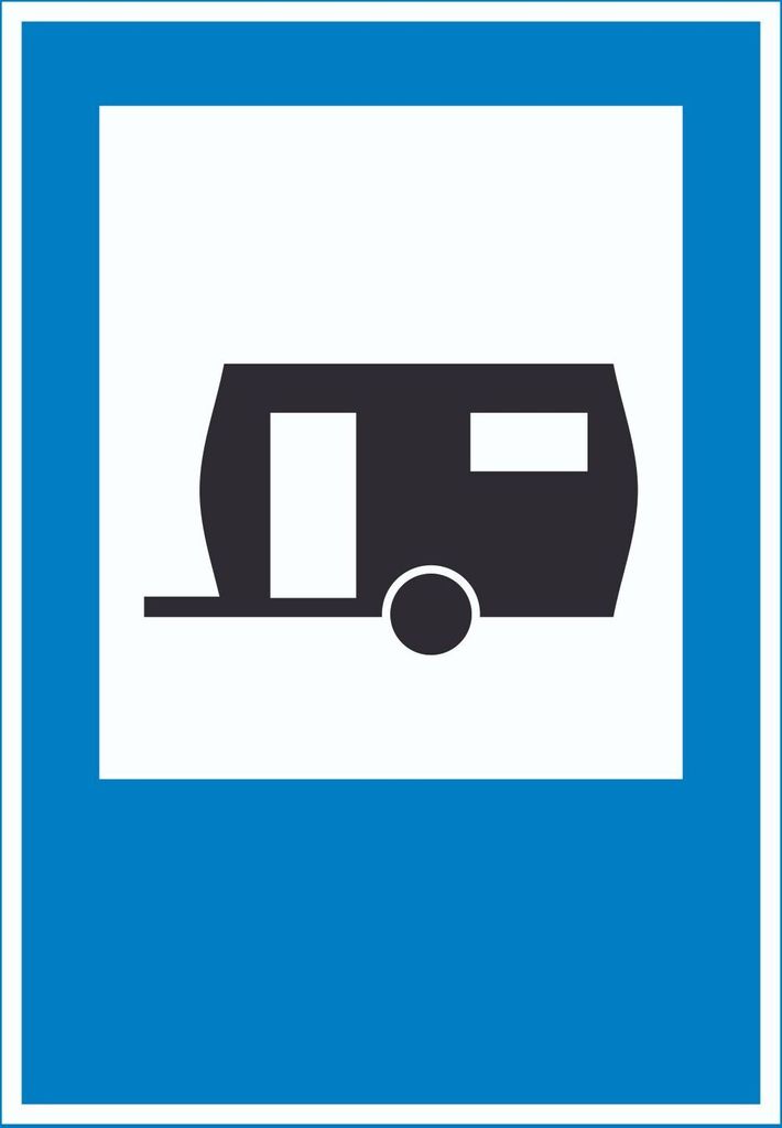 Wohnwagen Schild A4 Rückseite selbstklebend