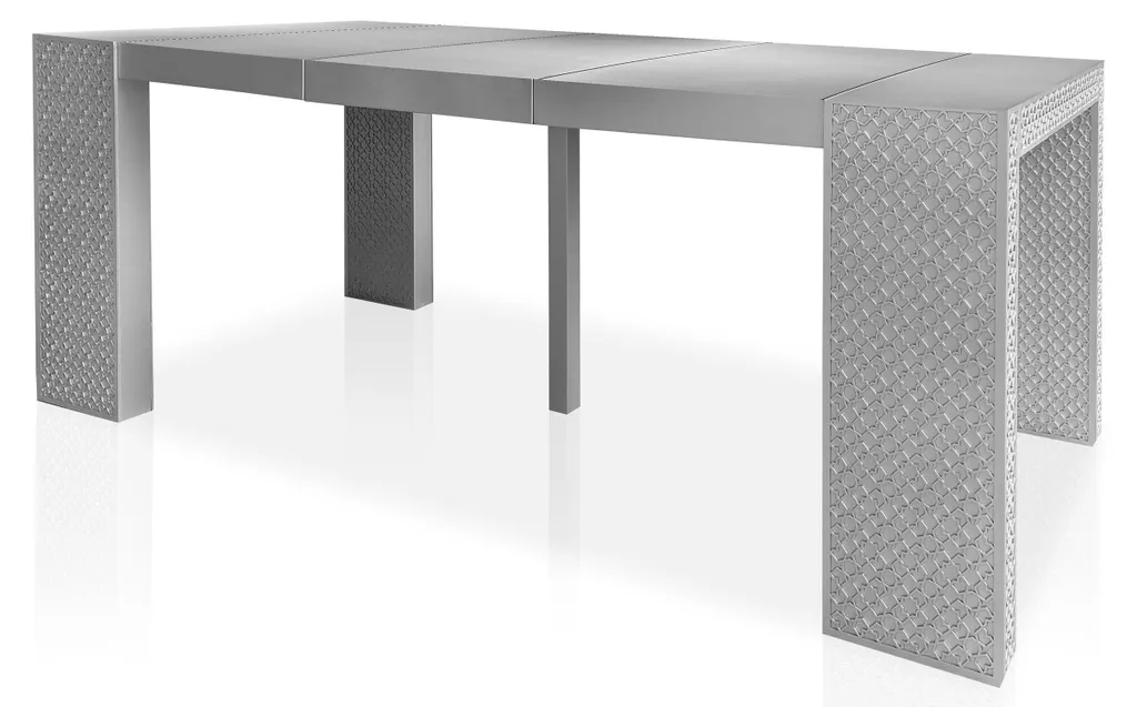 Table Console Extensible Nassau Morocco Gris Menzzo de 45 à 190 cm