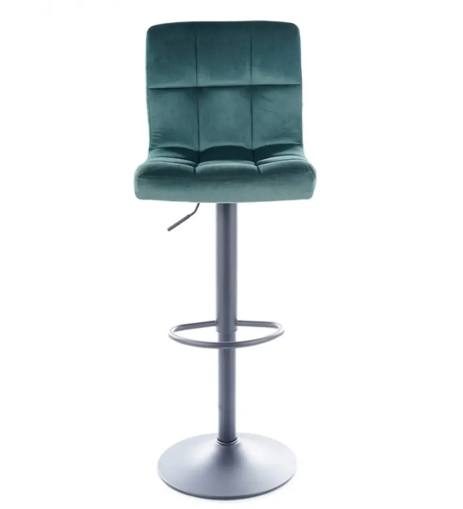 Sedia da Bar LEONORA Verde e Nero - Sgabello Elegante per Cucina - 8