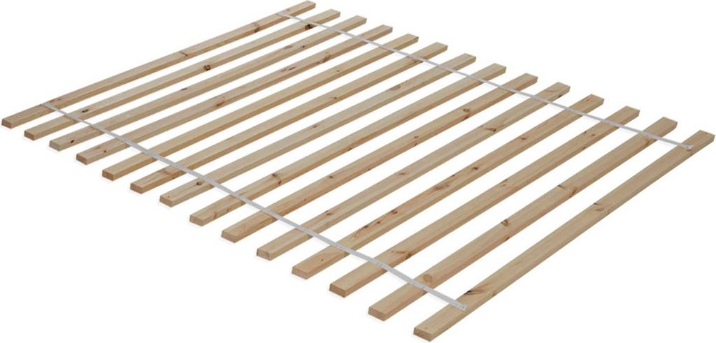 Rolllattenrost - Fichte-/ Kieferlatten - 140 x 200 cm - mit Textilband
