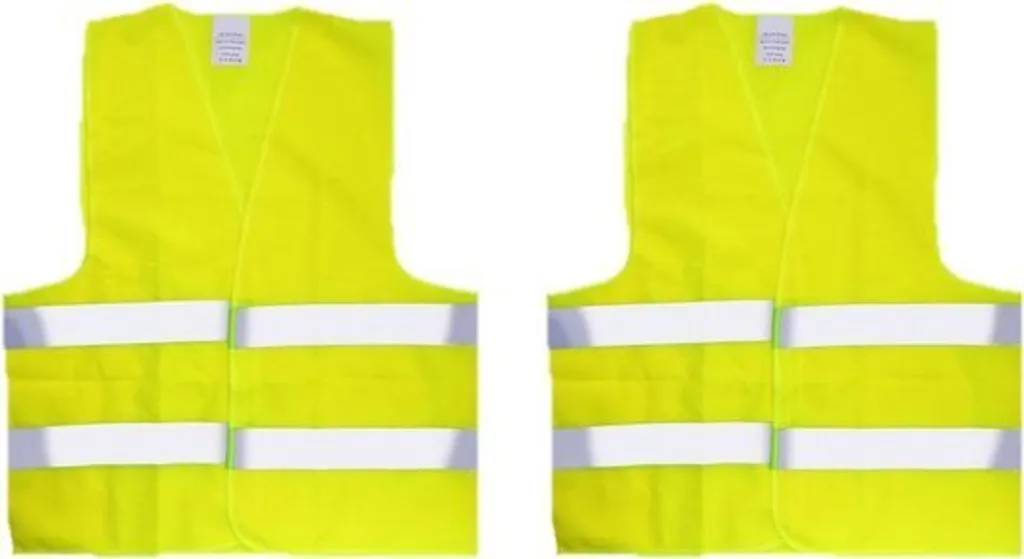 Duo Pack Gilet Catarifrangente Alta Visibilità per Ciclismo e Lavoro