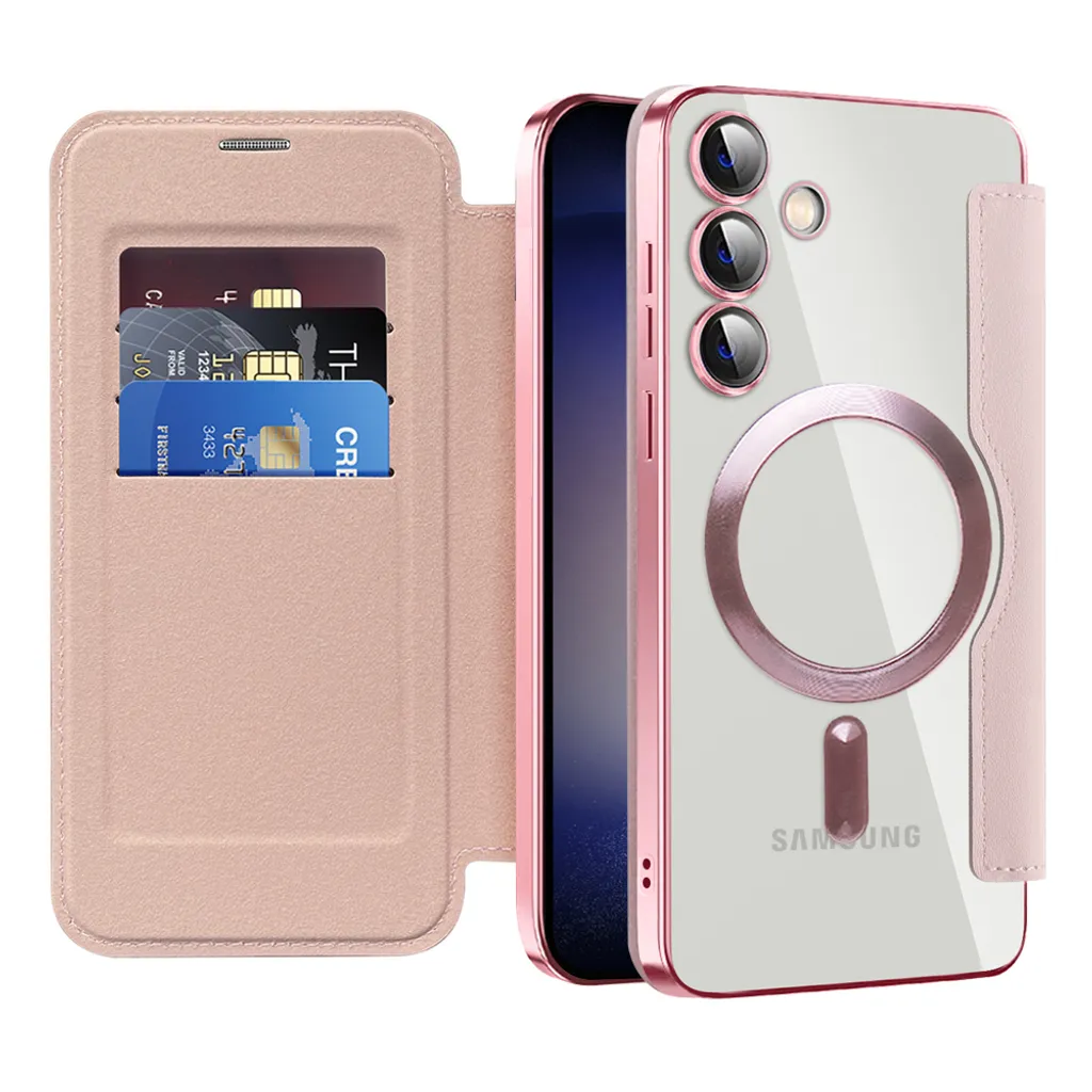 Custodia MagSafe per Samsung S25+ con Protezione Camera e Pelle