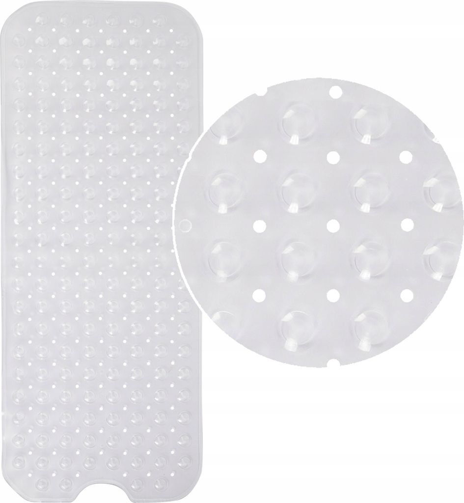 Sepio Badewannenmatte Farblos 99x40 cm, Duschmatte rutschfest, Antirutschmatte Badewanne, Duschmatte, Rutschmatte Badewanne, Bathroom Mat