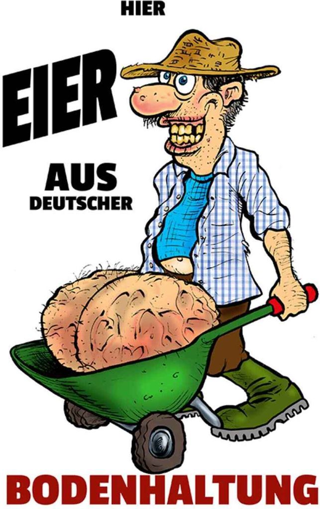 vianmo Holzschild 18x12 cm Hier Eier aus deuts. Bodenhaltung Dekoration