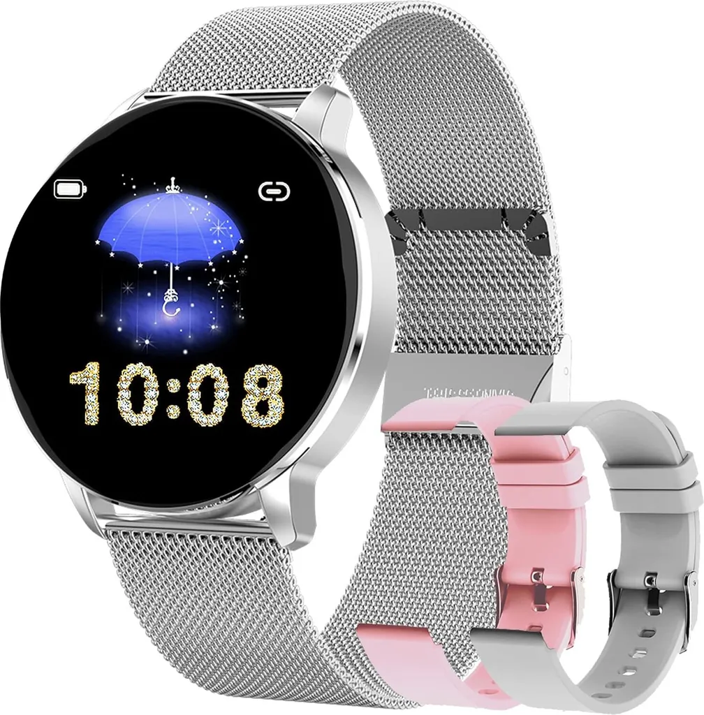 Fitness tracker da donna con misurazione della pressione sanguigna Orologio fitness con cardiofrequenzimetro Monitoraggio del sonno Orologio sportivo impermeabile IP67 Pedometro IOS Android