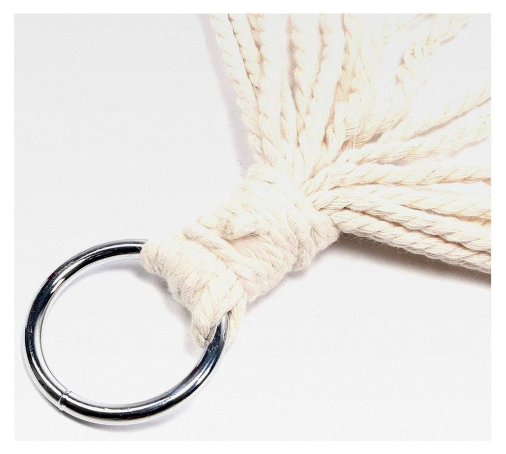 Hängemattenschaukel für den Außenbereich, Netzdesign, robustes Seil und Holzmaterial, maximale Belastung 120 kg, leicht und tragbar für Reisen ...