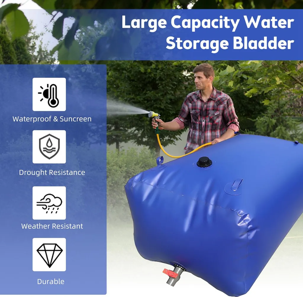 Réservoir d'eau portable 50 Litres - Matériau indéchirable et pliable