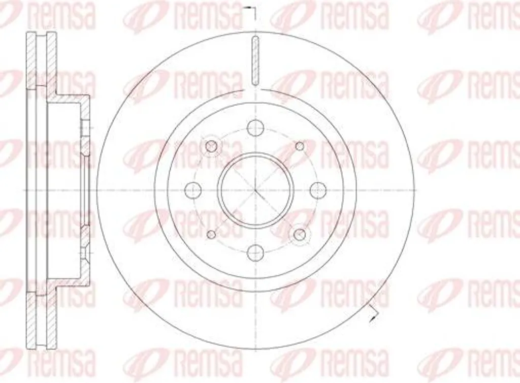 Disque de frein ventilé Remsa 61103.10 en fonte haute qualité