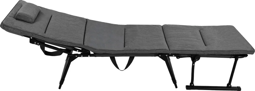 Chaise longue Springos avec fonction lit de camp réglable 5 positions