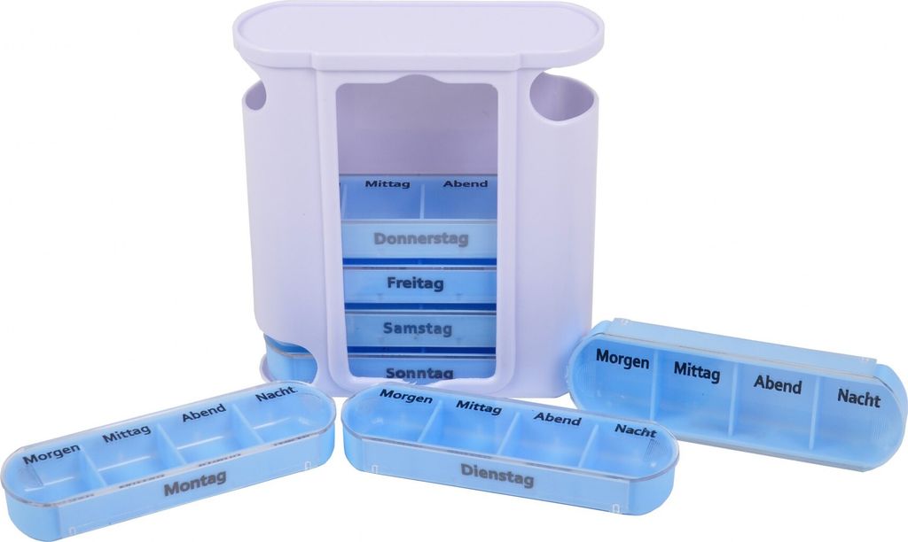 Tablettenbox Pillenturm für 7 Tage und 4 Einnahmezeiten, Produktbild 