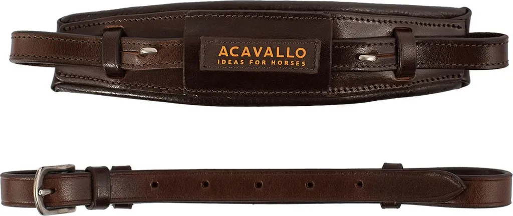 Acavallo Muserolle Hackamore en Cuir de Veau de Qualité Supérieure Brun