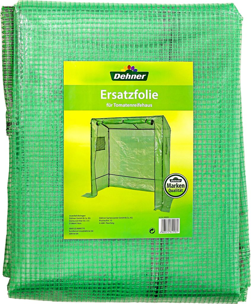 Dehner Ersatzfolie für Tomaten-Reifehaus, ca. 190 x 170 x 80 cm, PE-Folie, grün