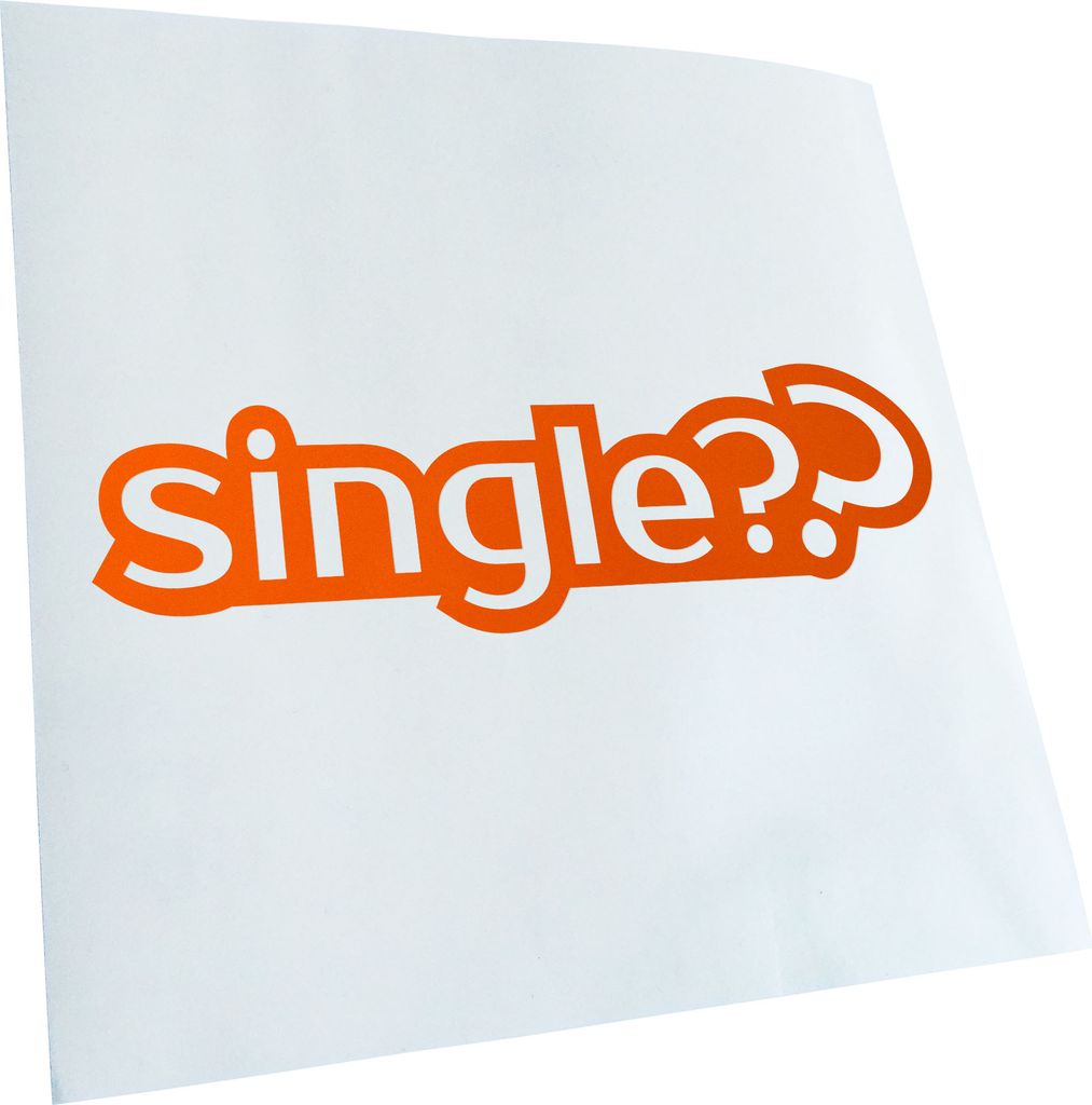 hauptsachebeklebt Kiwistar - Autoaufkleber - Single?? - Lonely - Dating Show Heckscheibe - Aufkleber für Auto Kfz Fahrrad, LKW, Truck Mofa