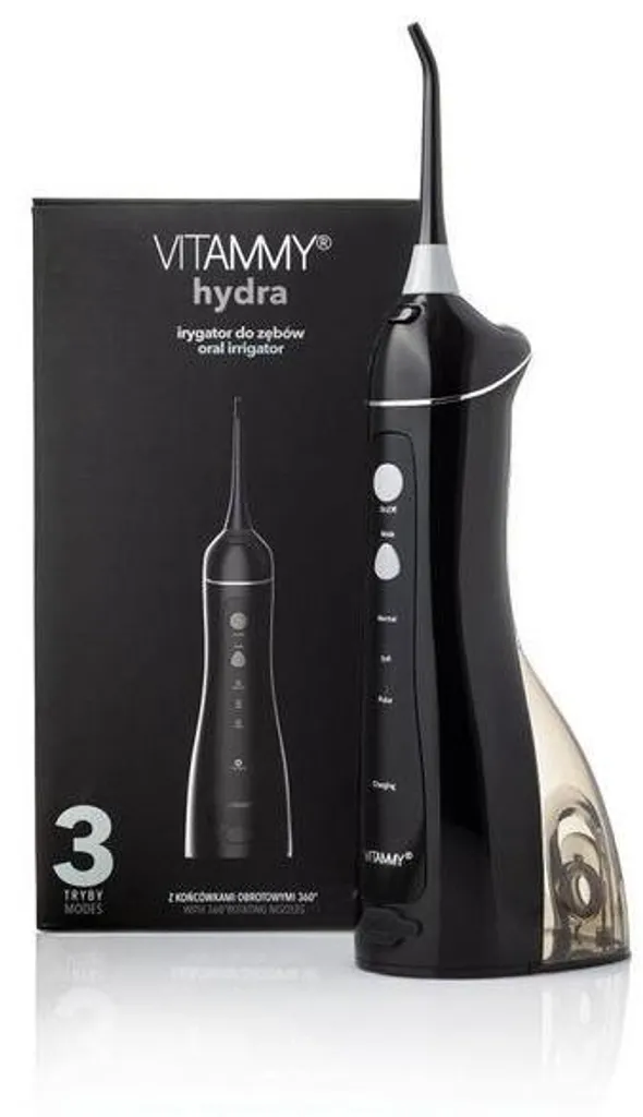 Irrigateur dentaire de voyage VITAMMY Hydra noir compact et nomade - 3