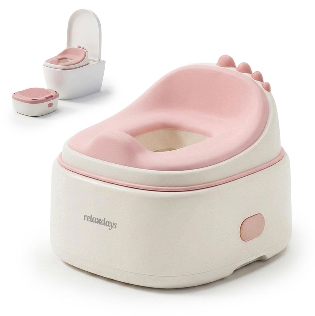 Relaxdays Nočník 4 v 1, Dino, detský WC sedák, rozmery: 30 Obrázok produktu 