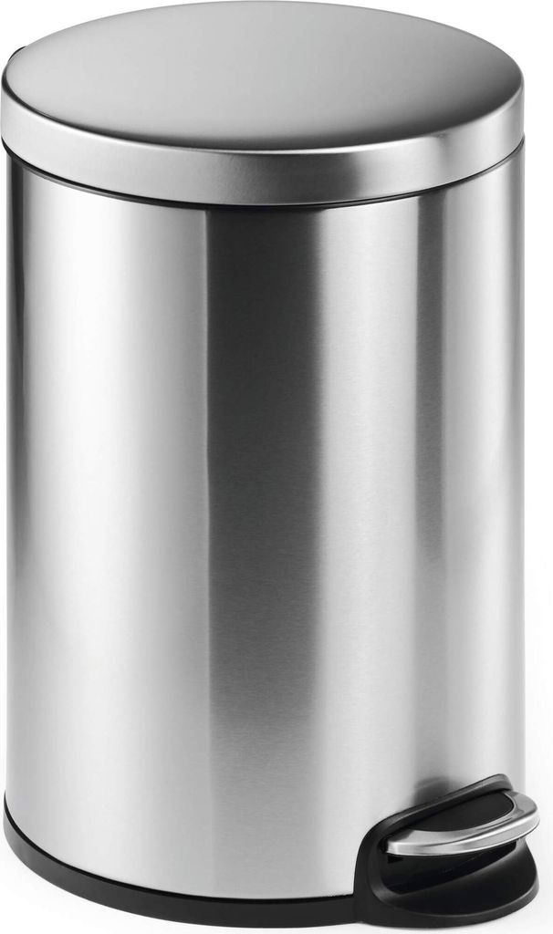 DURABLE Treteimer Edelstahl 20L rund, 340223 silber