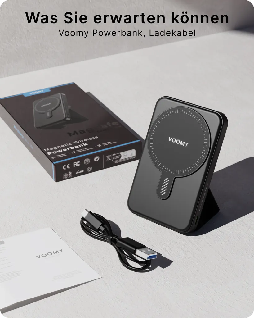Plus de Batterie Vide ? Powerbank 6000mAh Ultra Fine VOOMY USB-C et A - 8
