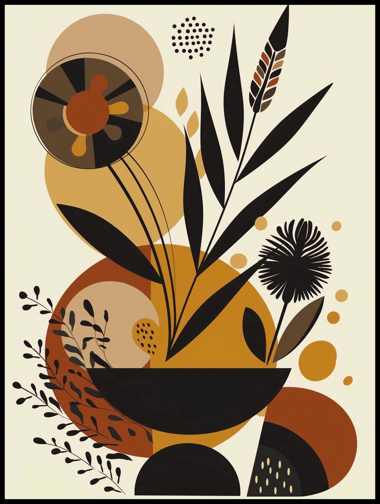 Plakat 75x100cm Geometrische Gärten
