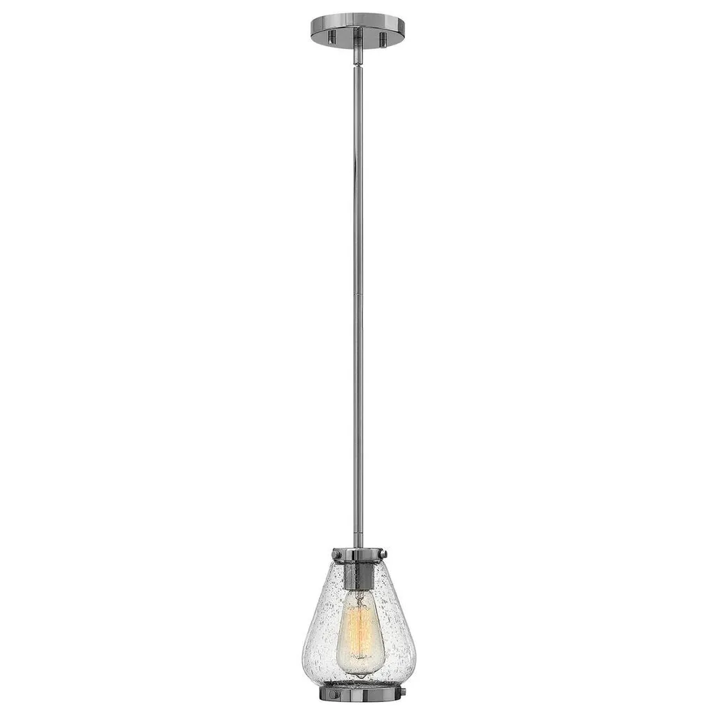 Grande suspension Finley chrome pour îlot de cuisine et salle à manger