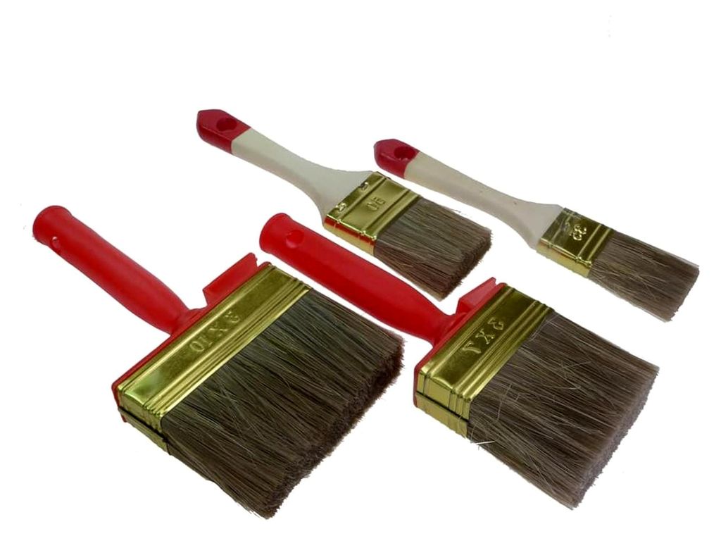 Beizpinsel und Flachpinsel 4-teiliges Set