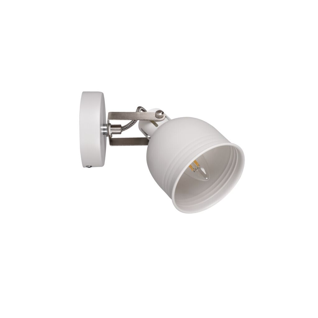 Kanlux Wand-Deckenleuchte DERATO E14 Weiß/Silberfarben Produktbild 