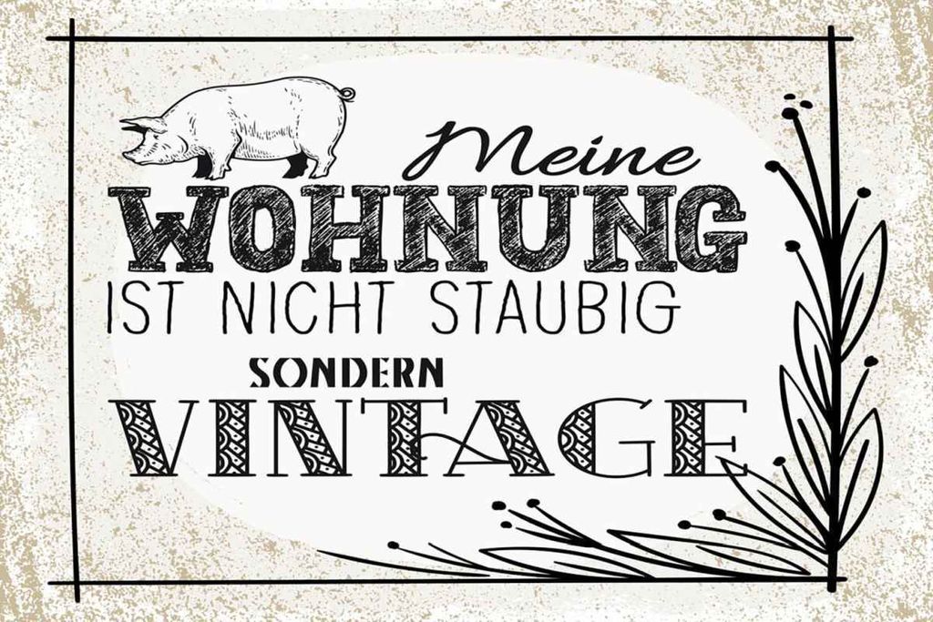 vianmo Holzschild 20x30 cm Wohnung nicht staubig Vintage