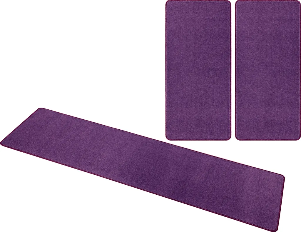 Aménagement chambre et couloir : lot de 3 tapis Nasty 101150 Violets