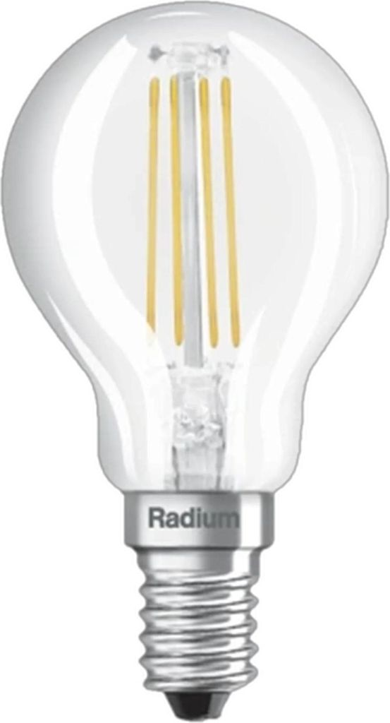 Radium LED Tropfenlampe, klar, E14, dimmbar, 470lm (40W Ersatz), 2700K, 1 Stk.