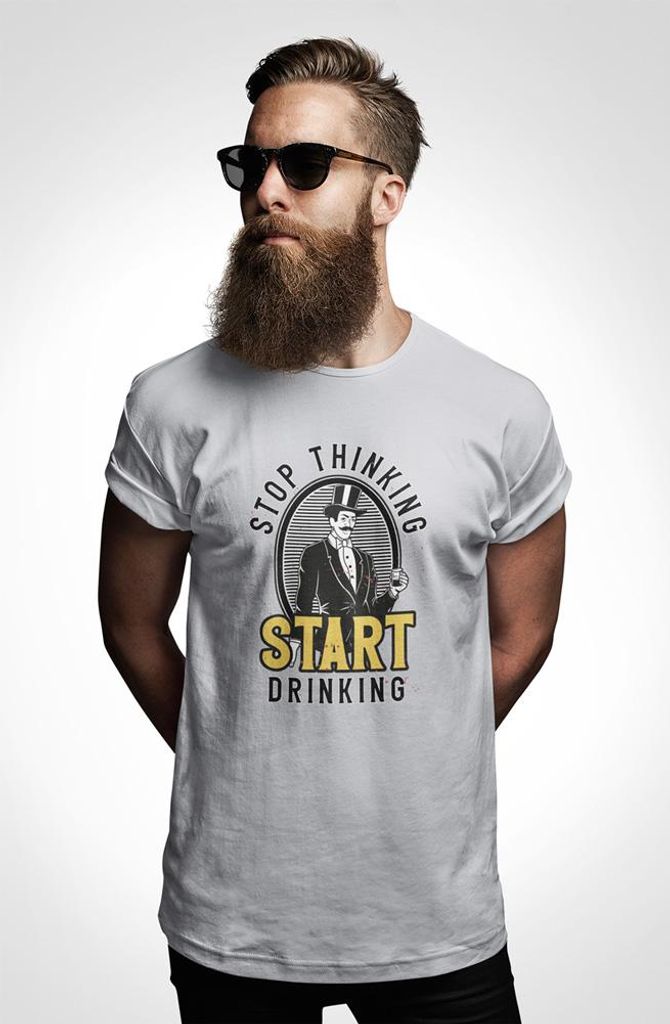 D&B Uni Polo ST00134 Start Drinking Grau-Größe S