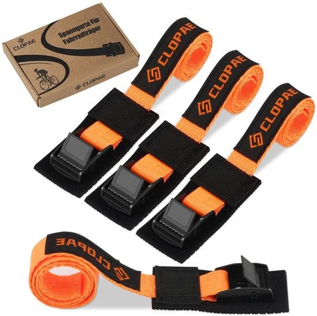 Sangle pour Porte-Vélo et Barre de Toit - Lot de 4 Sangles de 40 cm