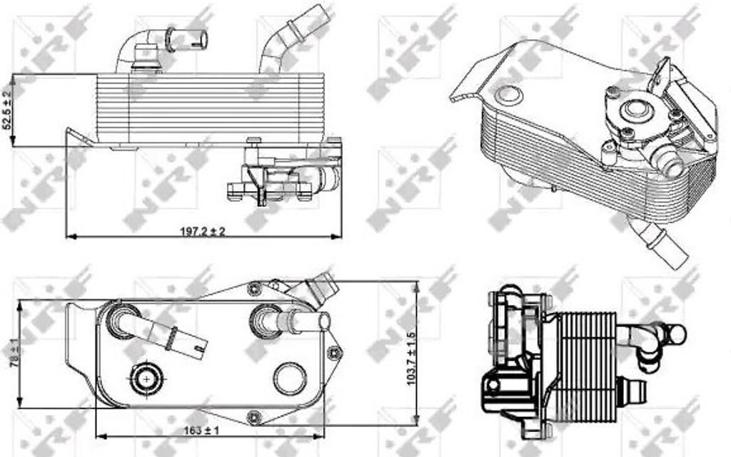 NRF 31279 - OE 17217551647 Ölkühler für 1er (E81), 1er (E87), 1er (E88), 1er (E82), 3er (E90), 3er (E93), 3er (E92), 3er (E91), X1 (E84), Z4 (E89)