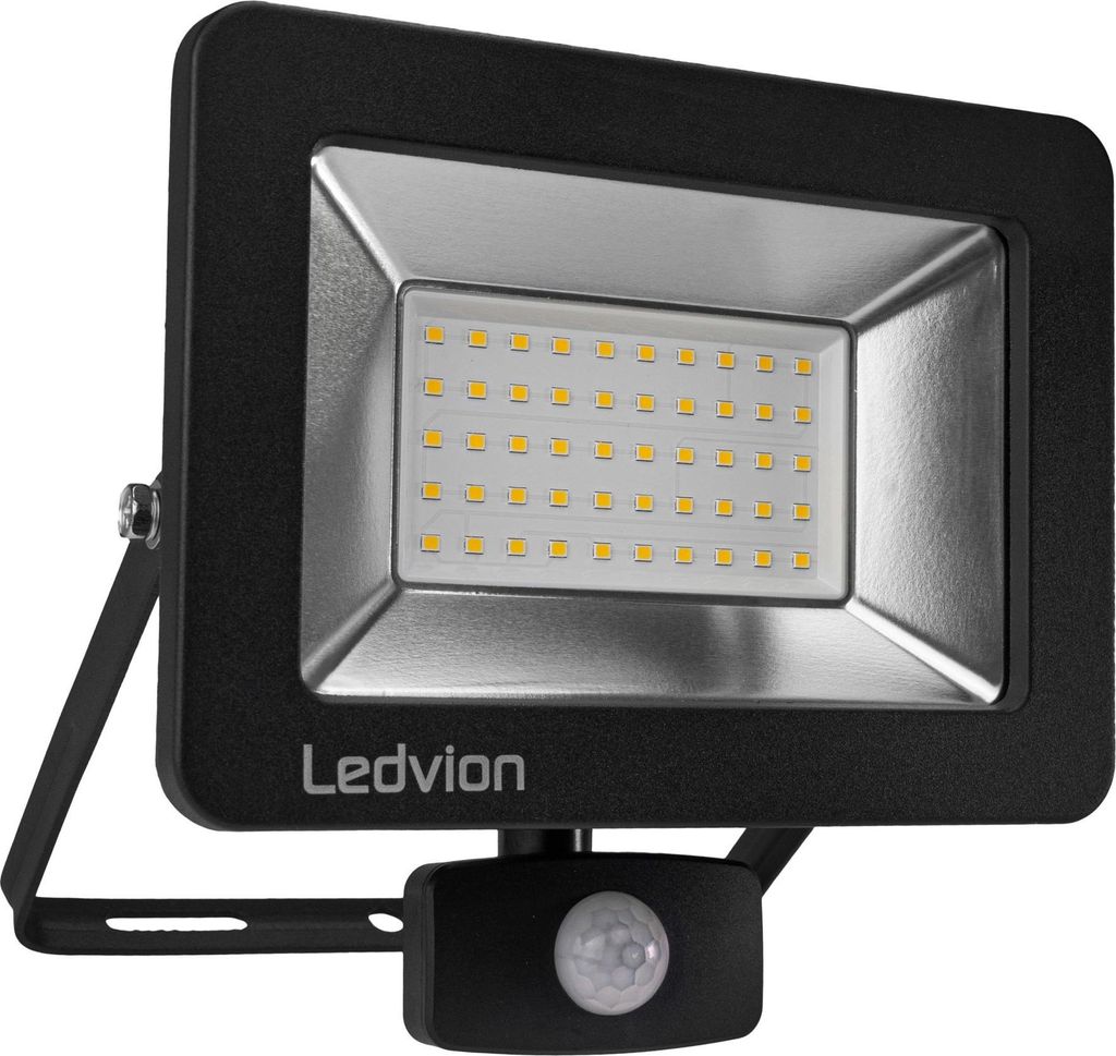 Ledvion LED Strahler mit Bewegungsmelder 50W IP44 4000K Produktbild 