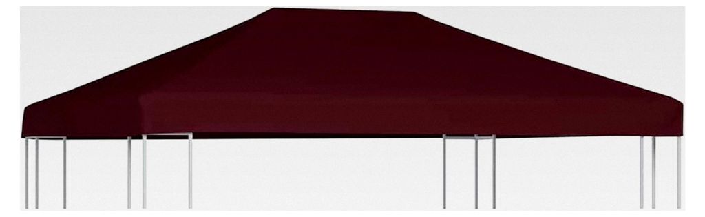 Pavillonabdeckung Bordeauxrot 3x4m - Sonnenschutz mit PVC-Beschichtung für den Außenbereich