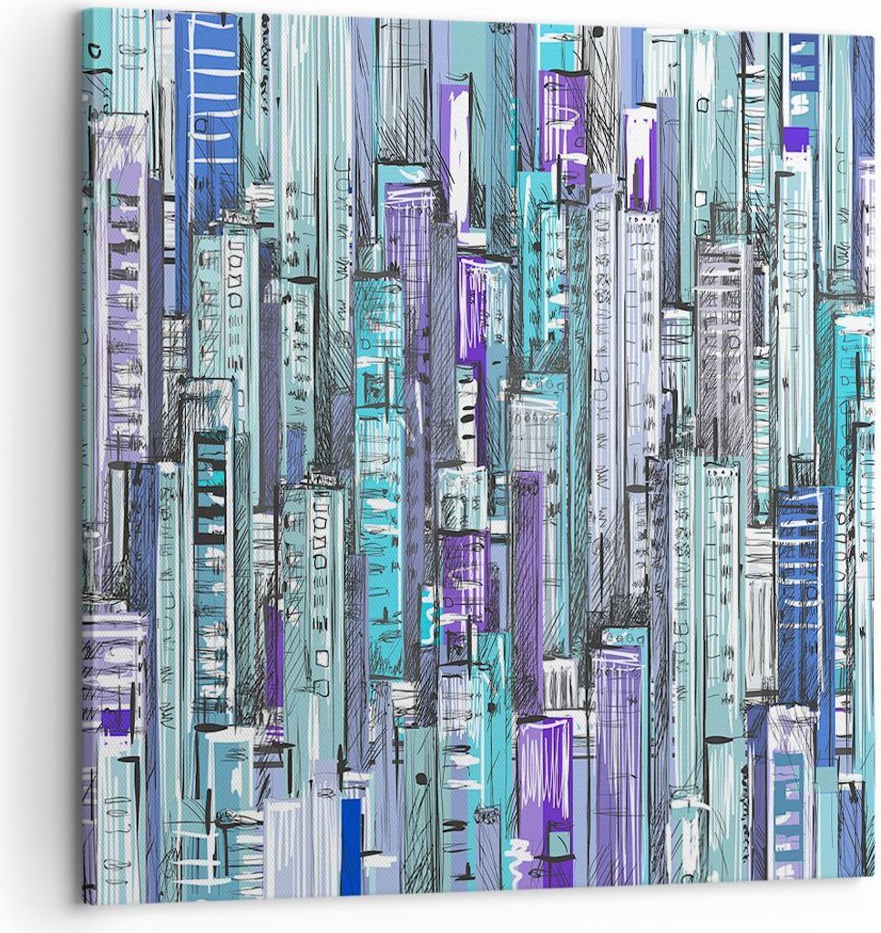 Bild auf Leinwand - Leinwandbild - Abstraktion modern - 60x60cm - Wand Bild - Wanddeko - Wandbilder - Leinwanddruck - Bilder - Kunstdruck - Wanddek...