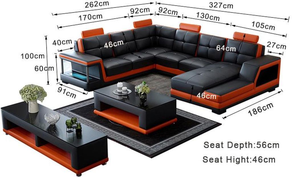 Ecksofa U Form Sofa Couch Polster Ecksofa Wohnlandschaft Ledersofa Moderne Neu
